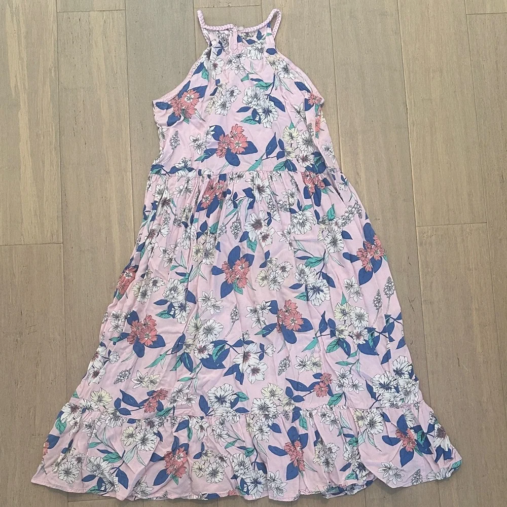 OshKosh B'gosh Pink Floral Halter Maxi Dress for Girls